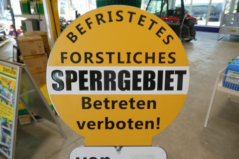 Binderberger Forstschild Sperrgebiet