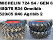 Michelin 480/70R34  520/85R46 FENDT 724