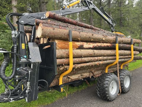 Country Country Anhänger 7to mit Kran 6,7m hydr. Bremse 