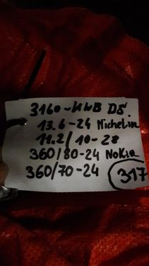 KWB 3160DS 13,6-24, 360/80-24Nokian, 11,2/10-28(317)