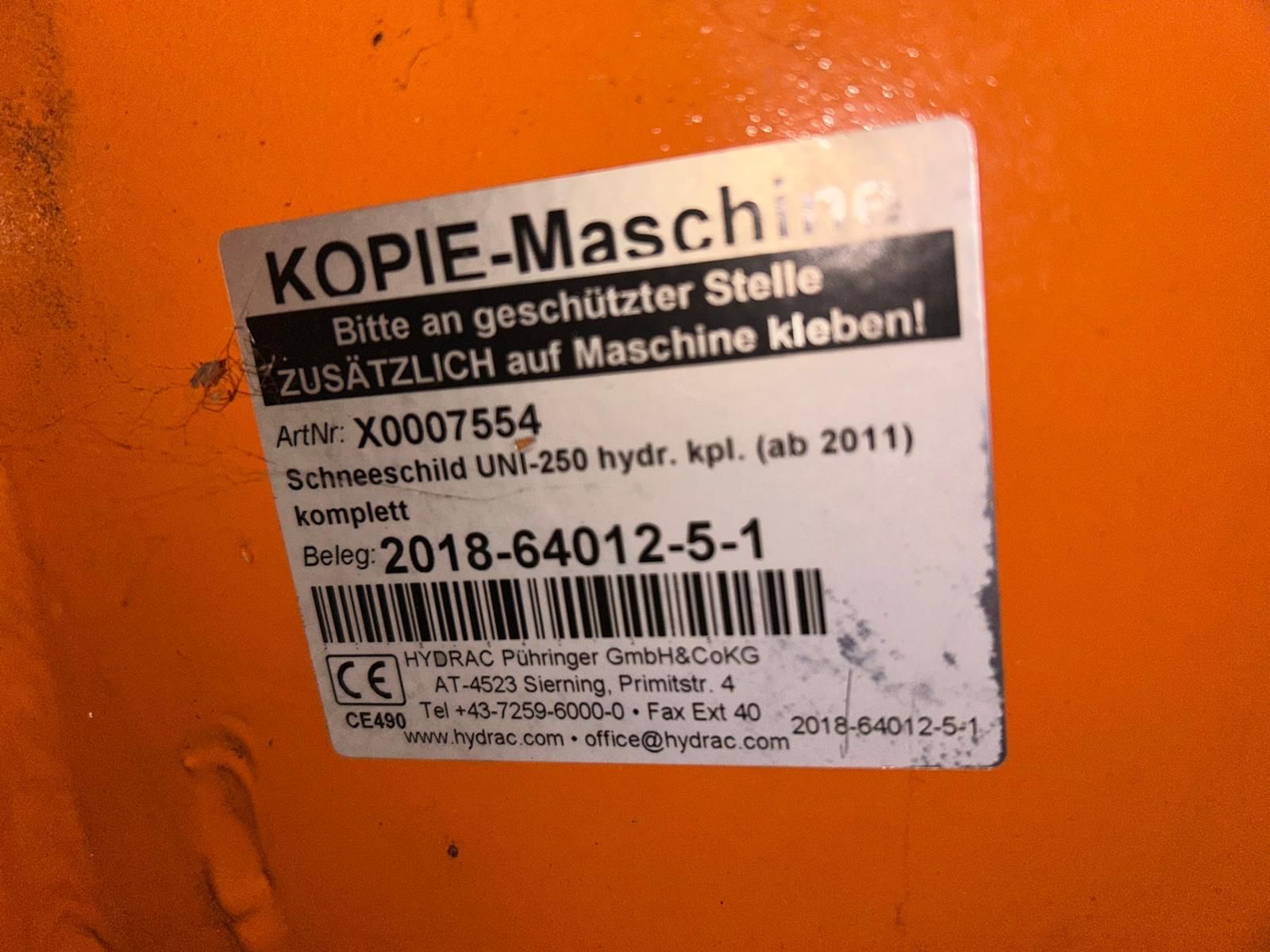Hydrac Schneeschild UNI-250 3