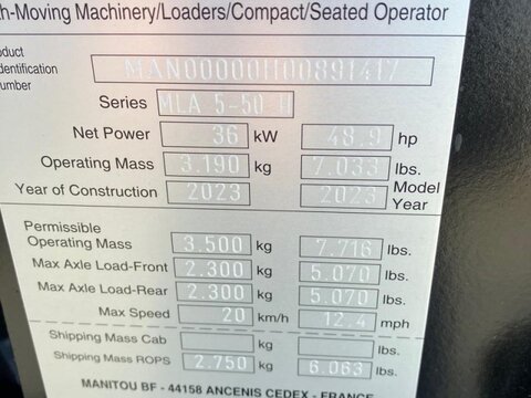 Manitou MLA 5-50H Knicklader DEMOGERÄT