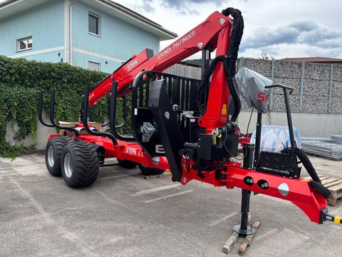 Stepa Forstanhänger C10AK mit Kran FL 6295