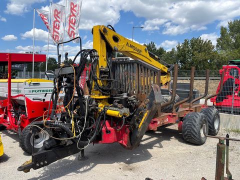 Moser Forstanhänger MHD-13N mit Forstkran MKZ 9