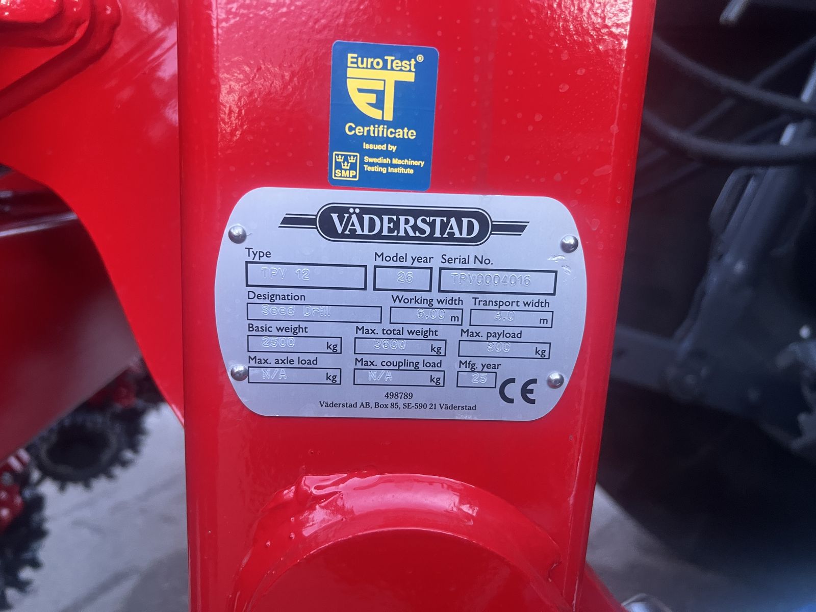 Väderstad Tempo TPV12 WSX 3