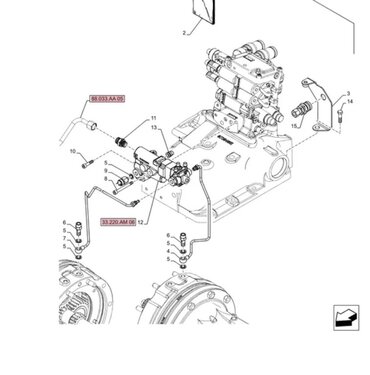 Case IH Hydraulisches Bremsventil Satz