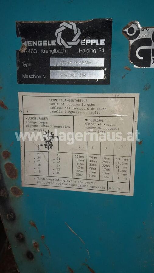 Mengele BLITZ DIAMANT HÄCKSLER - PRIVAT 2