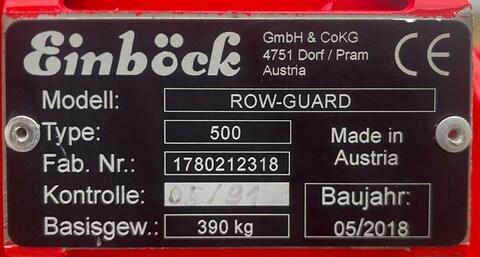 Einböck ETH-6Starr mit Row Guard 500