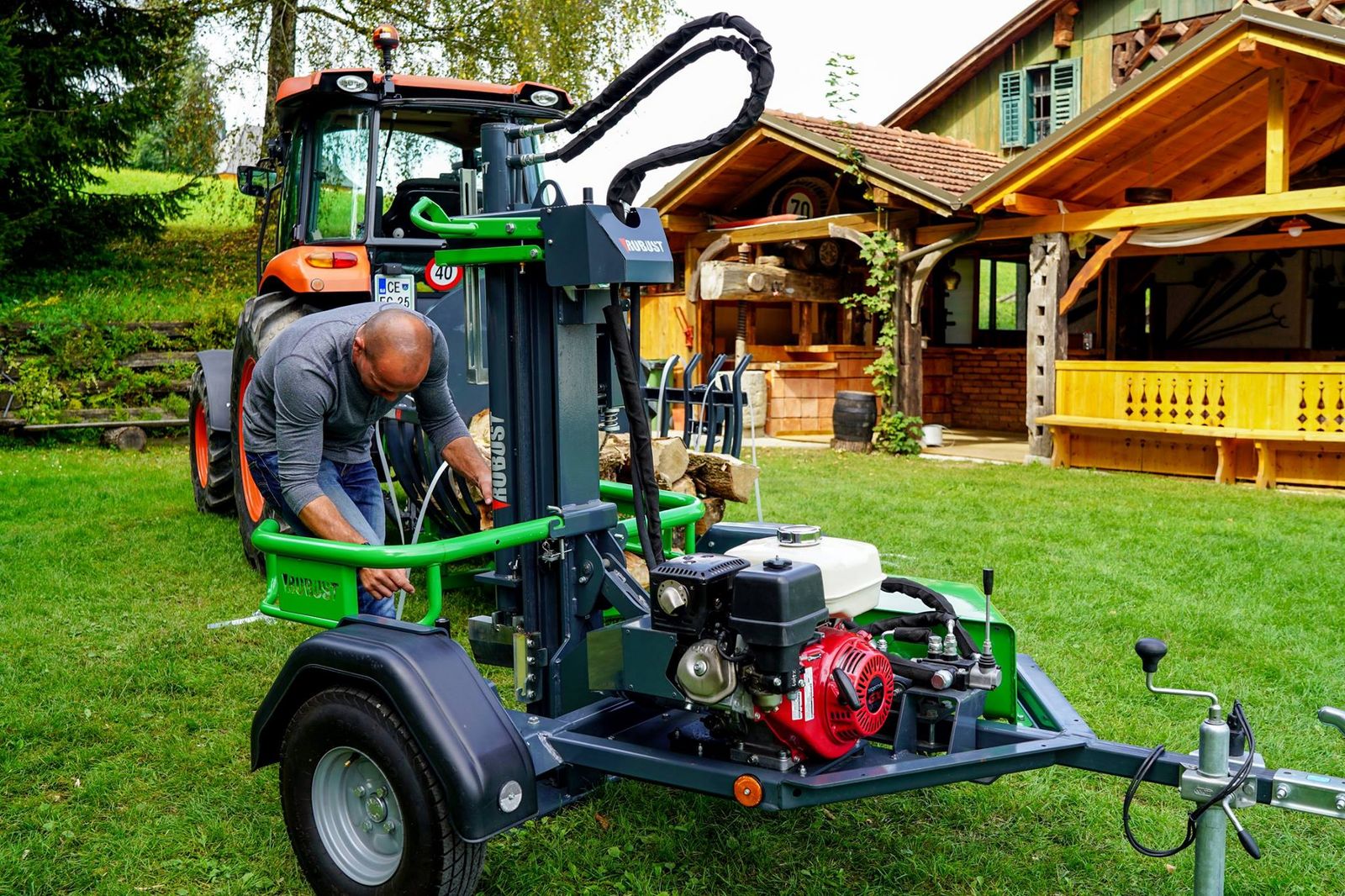 Robust M130 Holzspalter Holzbündelgerät Seilwinde 3