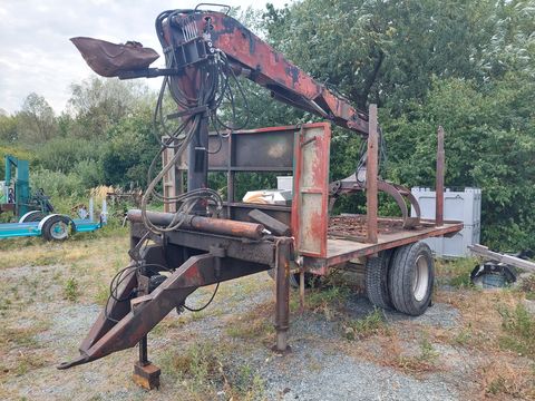 Sonstige Forstanhänger mit 5,50 Meter Kran Eigenbau