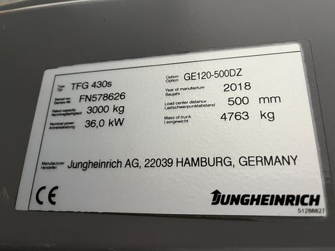 Jungheinrich TFG 430s - TRIPLEX 5 m - SEITENSCHIEBER