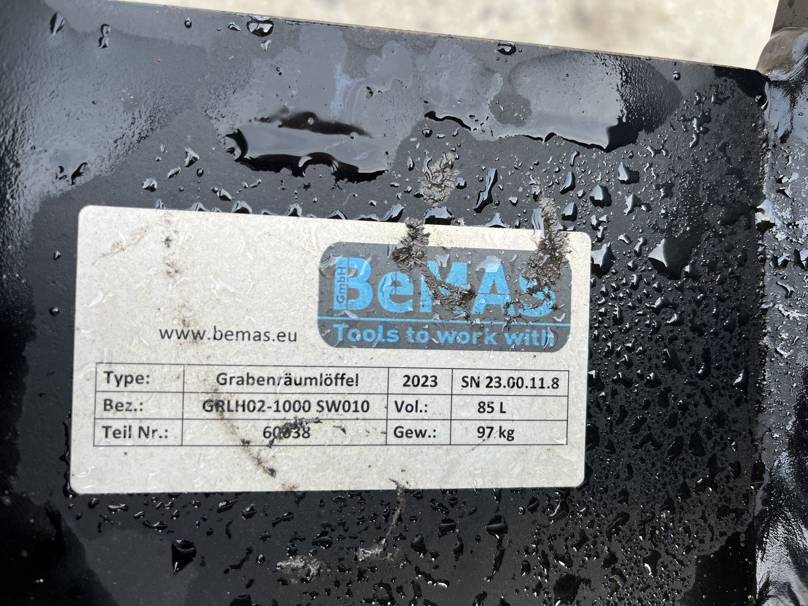 Bemas Grabenräumlöffel hydraulisch  3