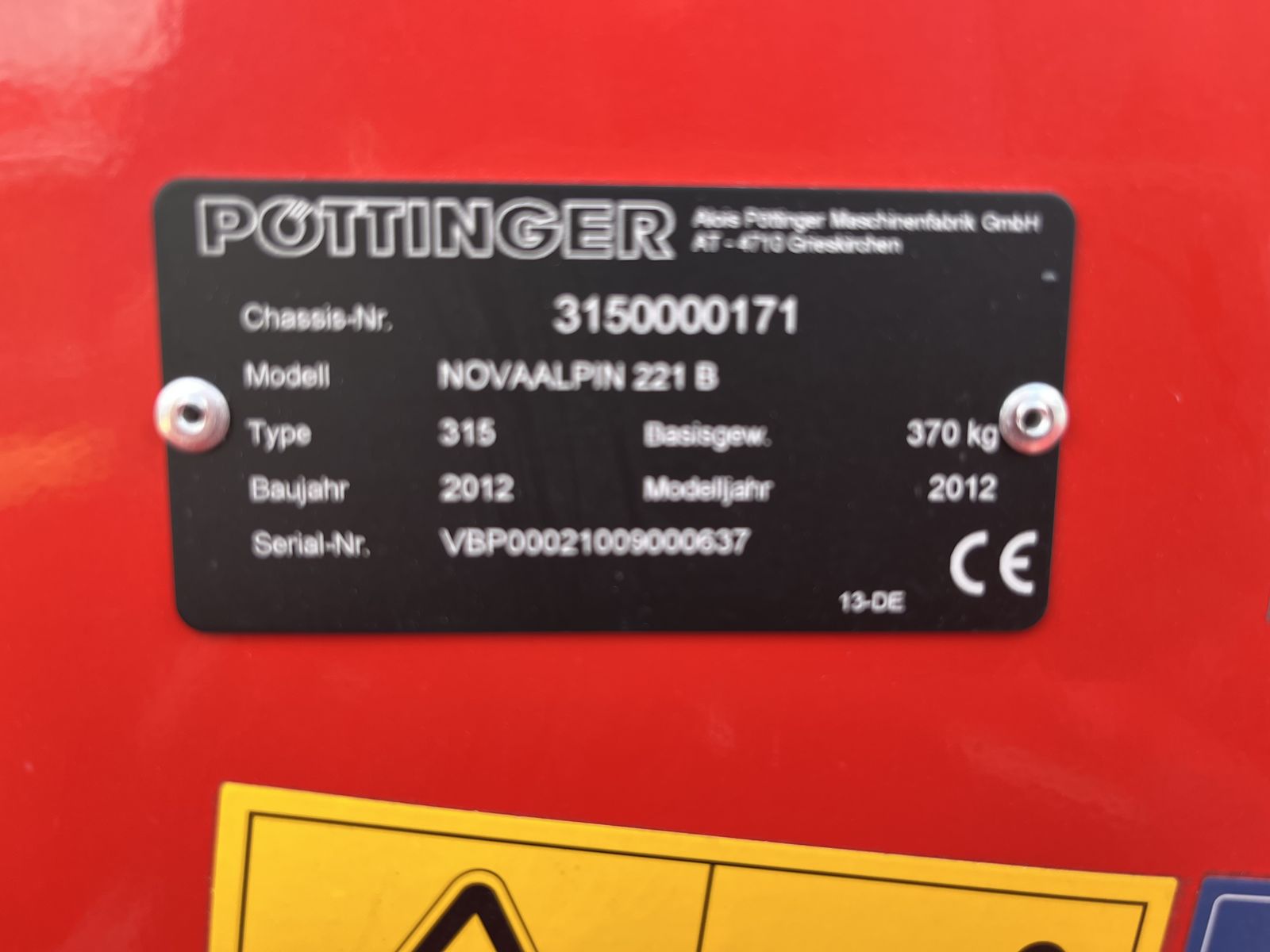 Pöttinger Novaalpin 221B 3