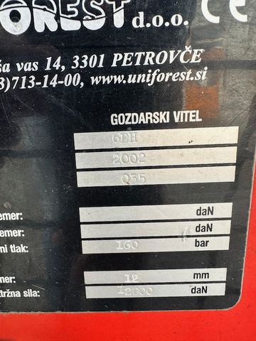 Uniforest Seilwinde 6EH elektrohydraulisch, gebraucht  2