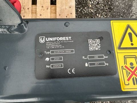 Uniforest Rückezange UNI 1800FH Euro, Dreipunkt, Rotator 