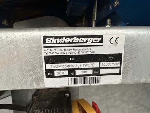 Binderberger Tischwippkreissäge TWS700E 5,5kW, gebraucht 