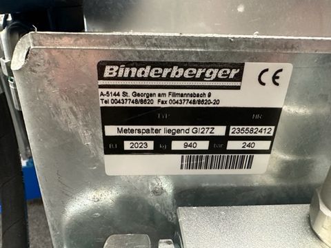 Binderberger Liegendspalter GI27Z superspeed Dreipunkt 
