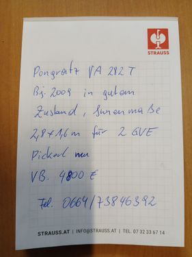 Pongratz Viehanhänger VA 282 T