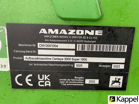 Amazone Centaya 3000 Super / KG 3001 Special