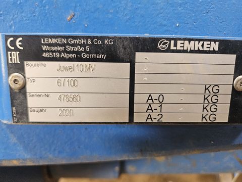 Lemken Juwel 10 MV 6-Schar