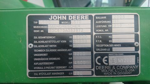 John Deere C670 + Geringhoff VS610