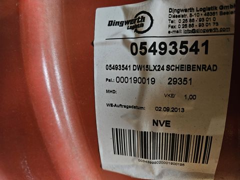 Sonstige Felgen DW15Lx24 6-Loch zu Claas Mähdrescher