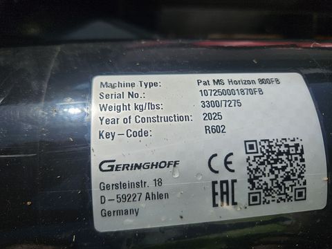 Geringhoff Mais Star Horizon MSH 870FB Patriot