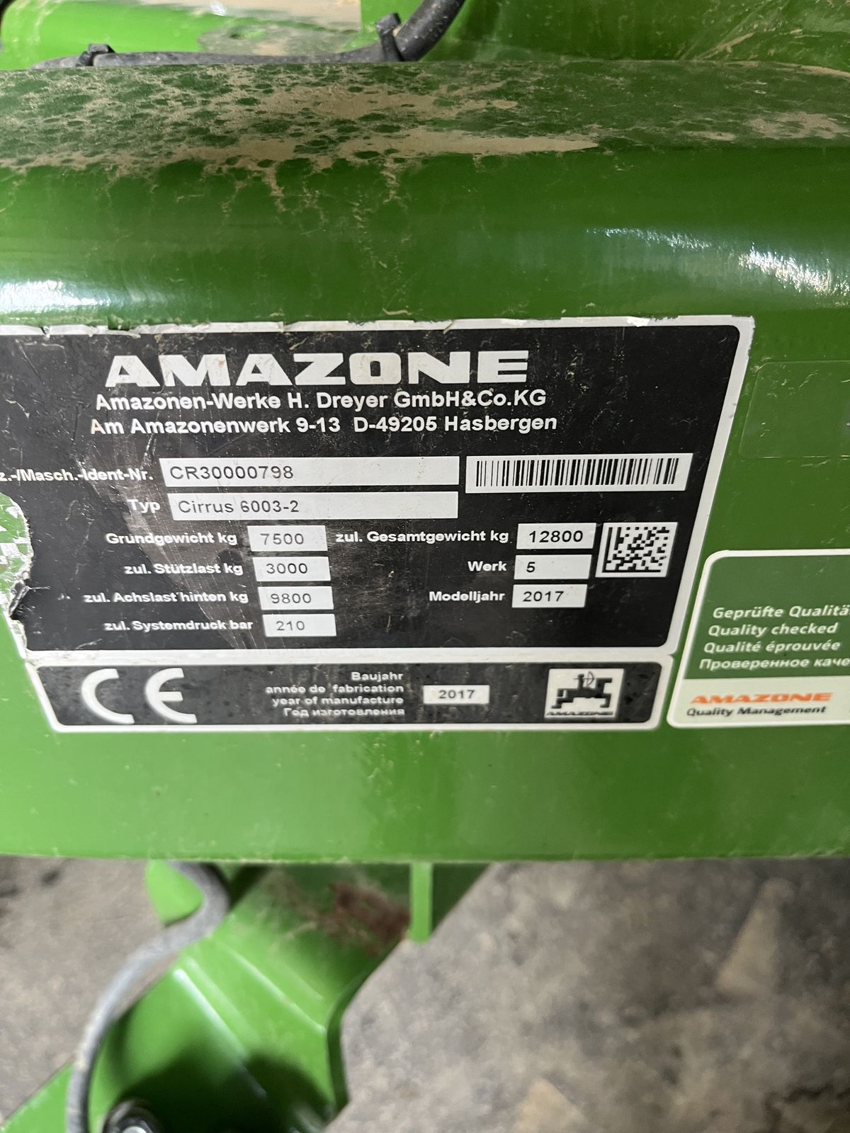 Amazone Cirrus 6003-2 1