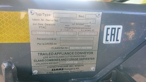 Claas Convio Flex 1380 + Transportwagen 4-Rad gelenkt