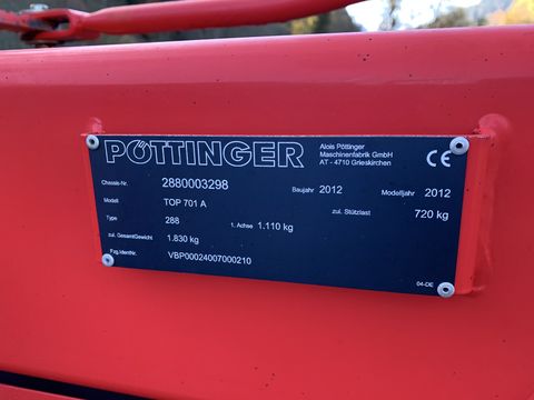 Pöttinger Schwader EUROTOP 701 A