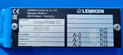 Lemken Lemken Compact-Solitair 9/300 Z12 125 NEU!!