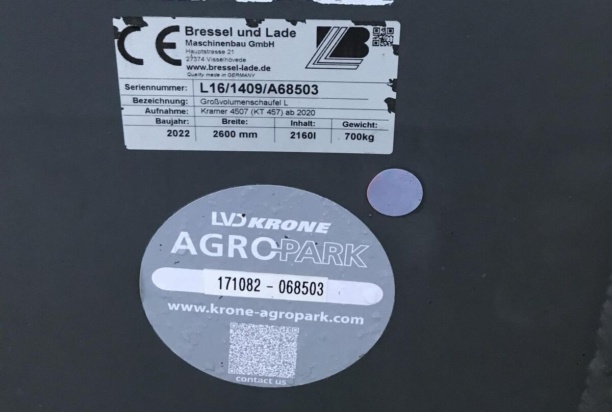 Bressel & Lade 2,60 m Volumenschaufel 3