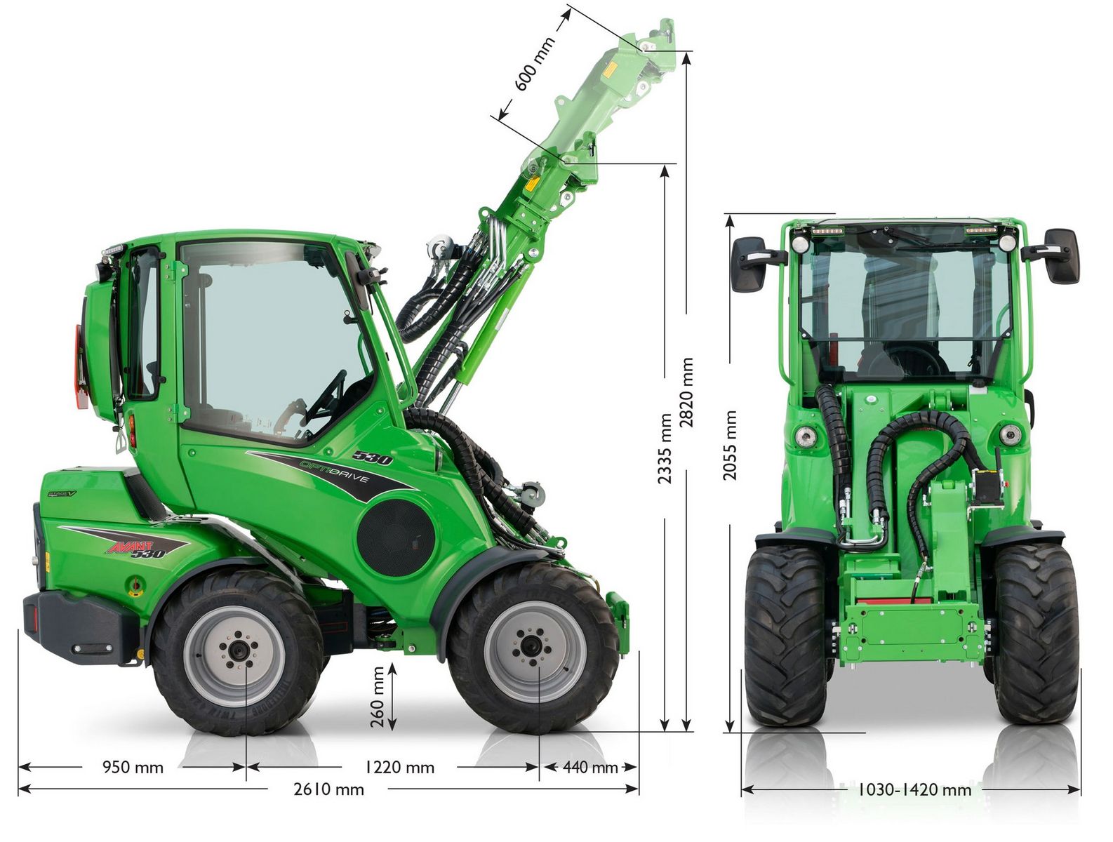 Avant Avant 530 Hoflader - Komfortkabine, Straßenzulas 3