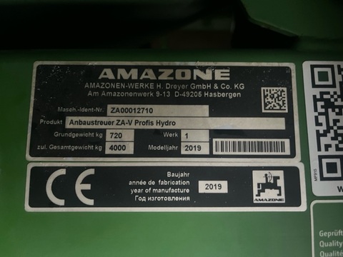 Amazone ZA-V 3200 Profis Hydro 2