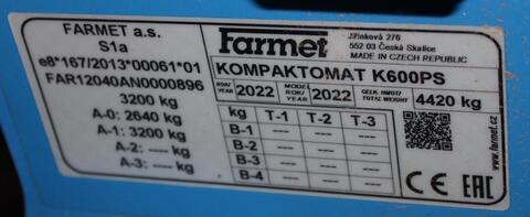 Farmet Kompaktomat K 600 PS