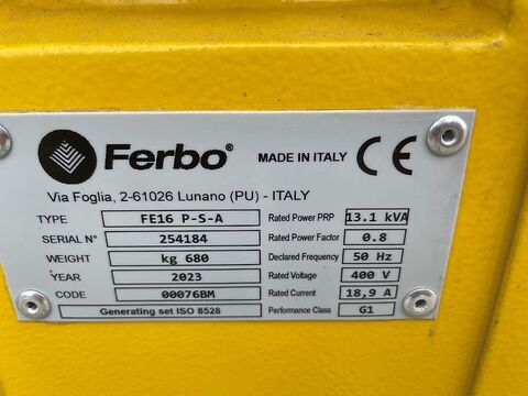 Sonstige FERBO Dieselstromerzeuger (13,1 KVA) Modell FE 1