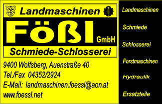Landmaschinen Fößl GmbH, Landmaschinen, Schmiede, Schlosserei