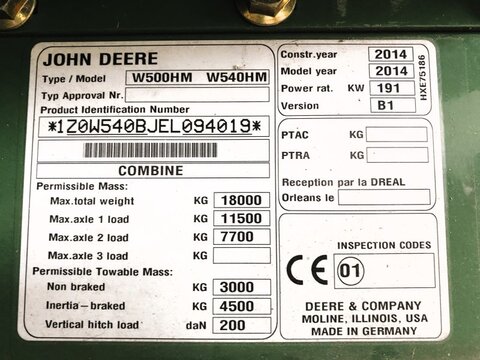 John Deere W 540 HM