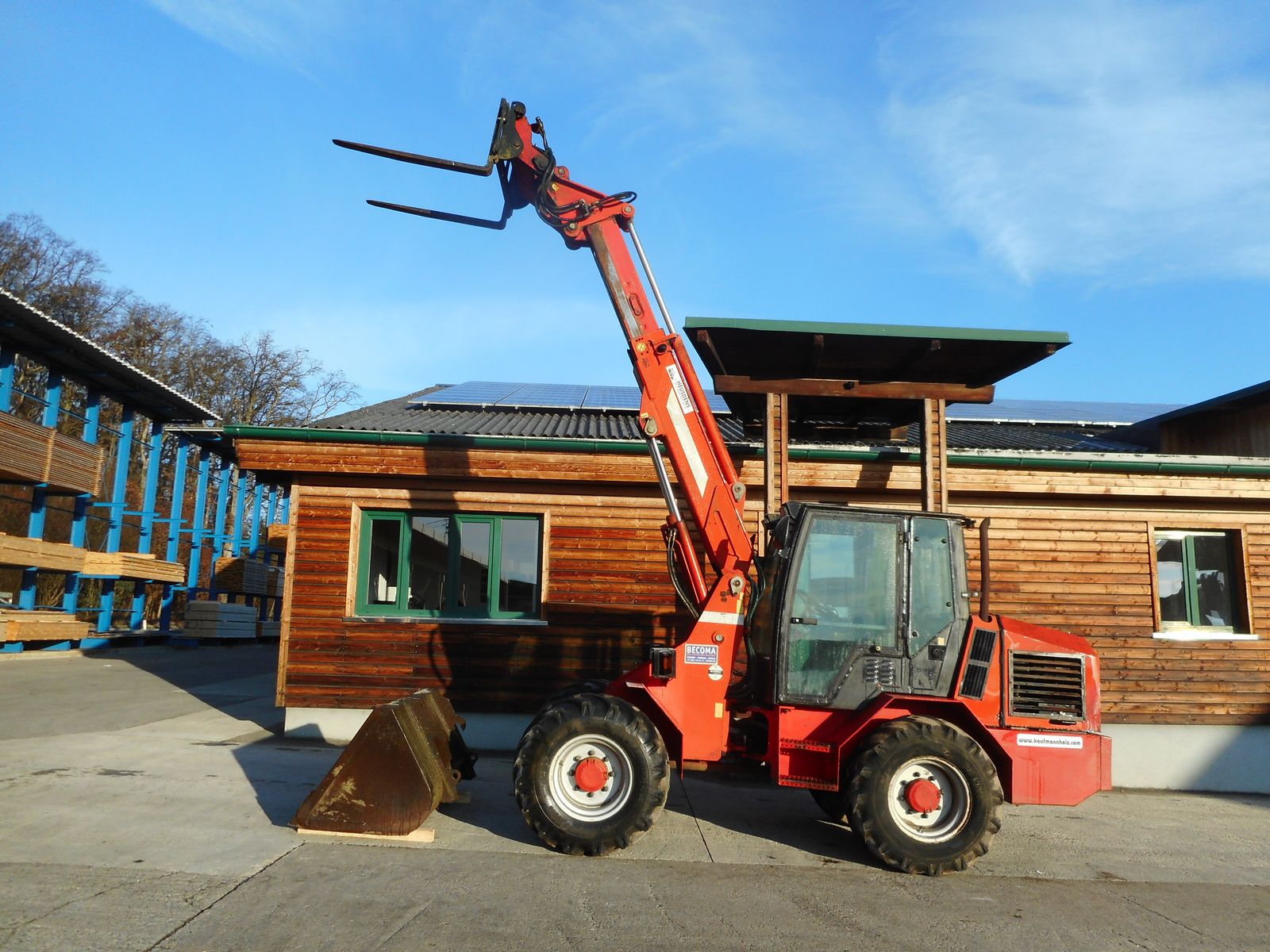 Schäffer 870T mit Teleskoparm und Euro Aufnahme  1