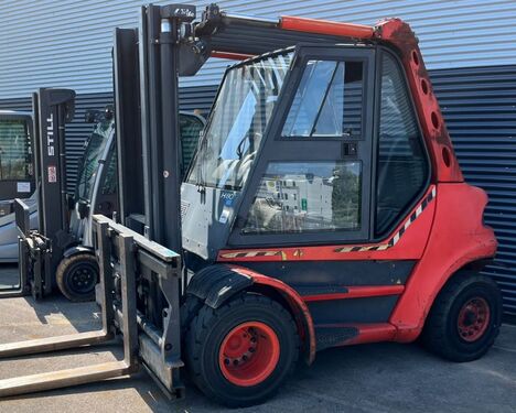 Linde H80D-02 Zinkenversteller + Duplex-Freisichtmast