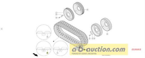 Claas 2x 00 1701 225 0 Gummilaufband 3