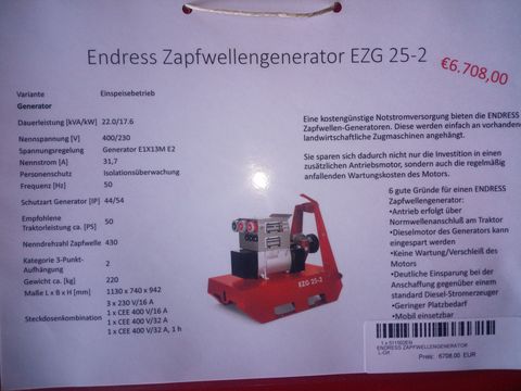 Endress Zapfwellengenerator EZG 25-2