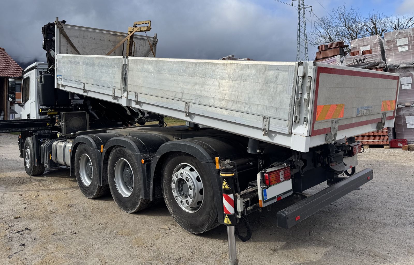 Mercedes Hiab Palfinger Fassi F485-6 JIB-4 3