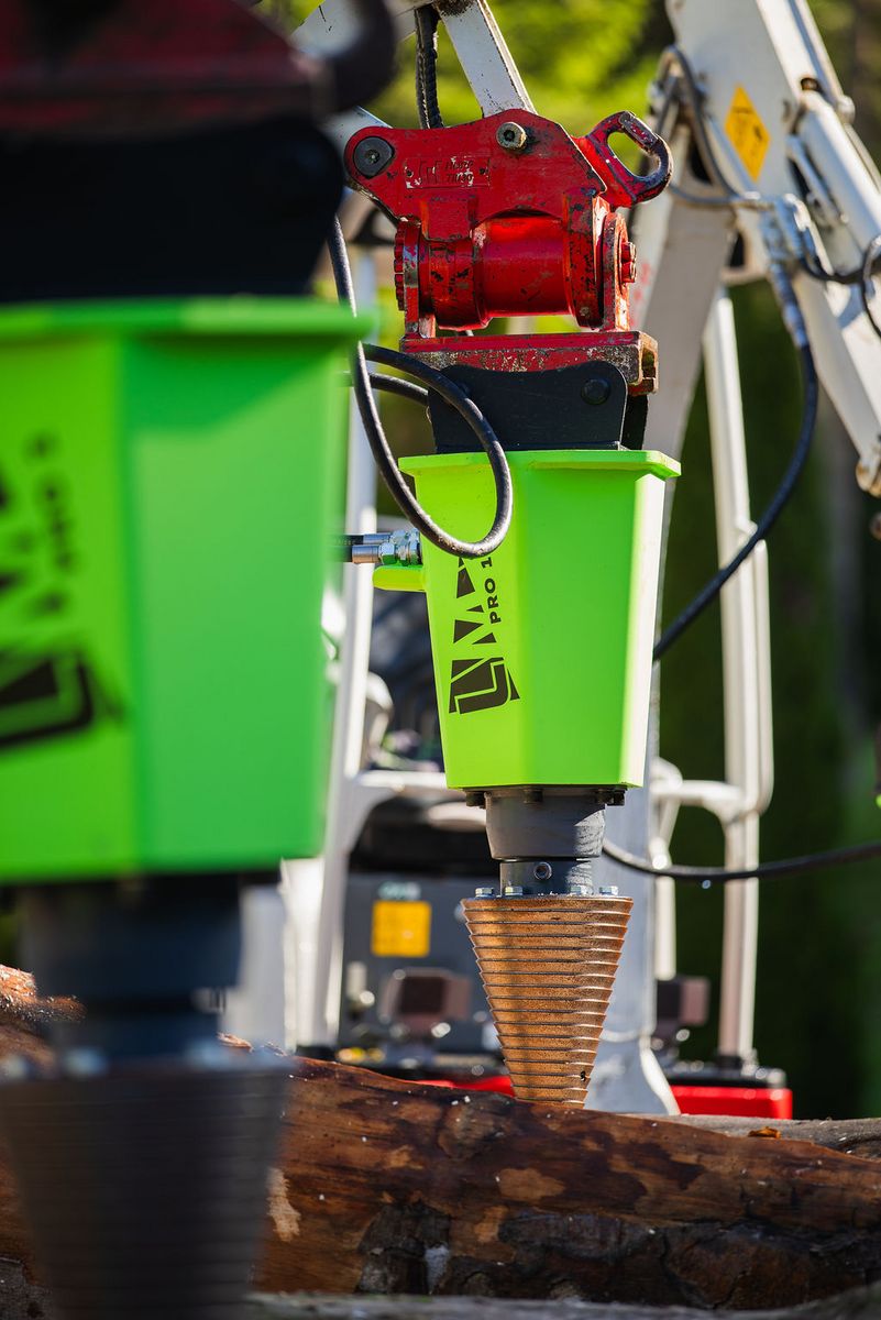 Kegelspalter Erdbohrer Bagger Traktor PRO 800ccm 3