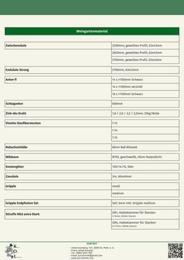 Sonstige Weingartensäulen, Stecken, Draht und Rebschutzhü