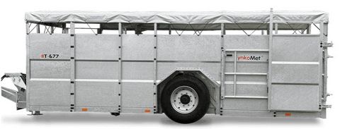 Viehtransportahänger mit hydraulischer Federung  3