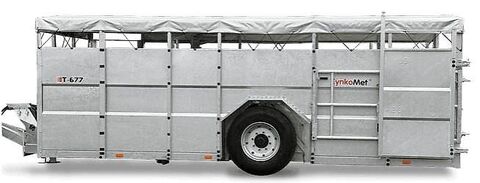 Viehtransportahänger mit hydraulischer Federung  2