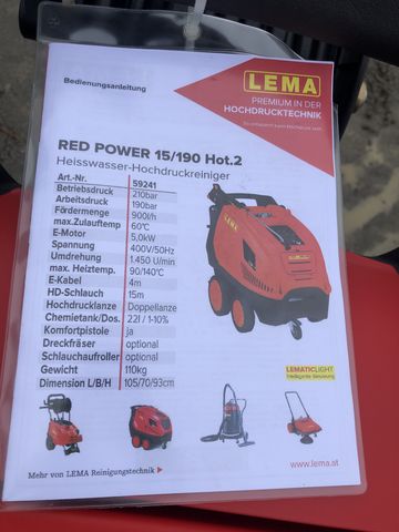 Sonstige LEMA Dampfstrahler Red Power 15/190 hot.2