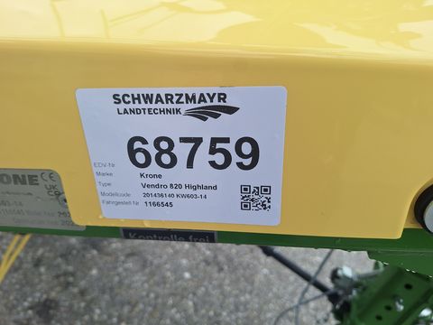 Krone Vendro 820 Highland