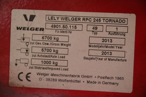 Welger RPC 245 Tornado (Fendt Rotana 130 F)